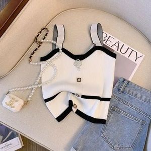 544. WHITE  Knit Top with Gold Buttons